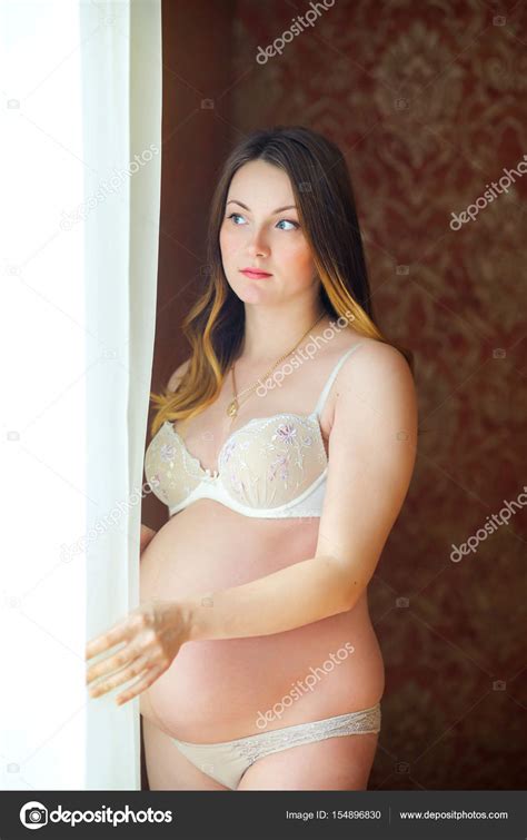 Beautiful Naked Pregnant Girl Stock Photo Fotosaga