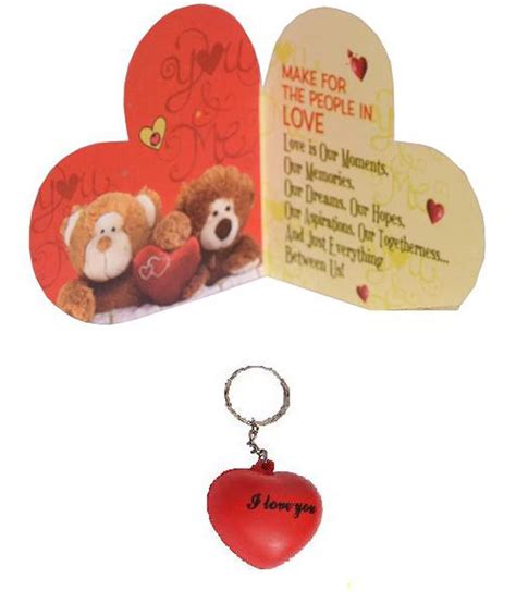 Indigo Creatives Valentine T Card And Heart Keychain Diwali T Set