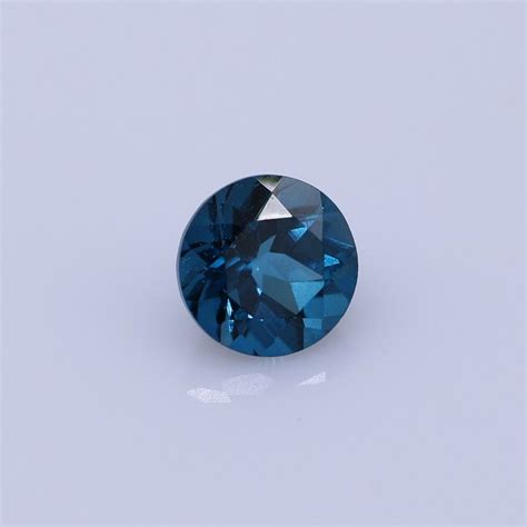 London Blue Topaz Round Faceted Colored Gemstone My Earth Stone