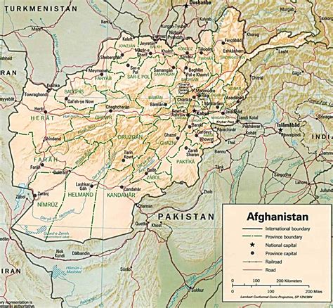 Afghanistan Map Topographic
