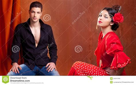 Gipsy Flamenco Dancer Couple From Spain Stock Image Image Of Classical Gypsy 24315783
