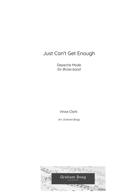 Just Can't Get Enough (arr. Graham Boag) by Depeche Mode Sheet Music