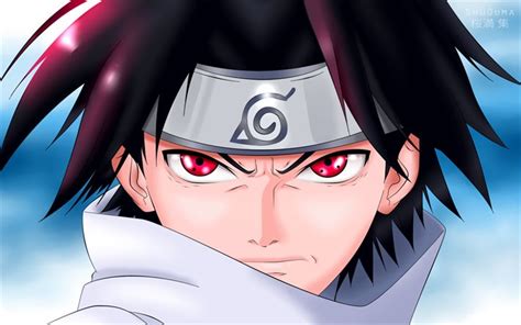Download Wallpapers Sasuke Uchiha Red Eyes Ninja Sharingan Manga Naruto For Desktop Free