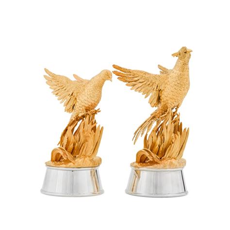 Theo Fennell A Magnificent Silver And Silver Gilt Game Bird Chess Set
