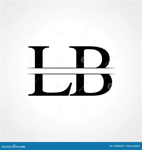 Initial Lb Letter Logo Design Vector Template Abstract Black Letter Lb