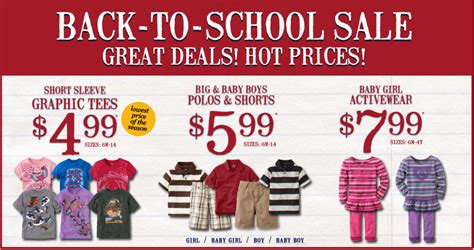 The Childrens Place Canada Back To School Sale Canadian Freebies