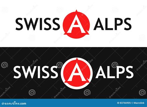 Round Logo Of Swiss Alps Stock Vector Illustration Of Vector 83766905