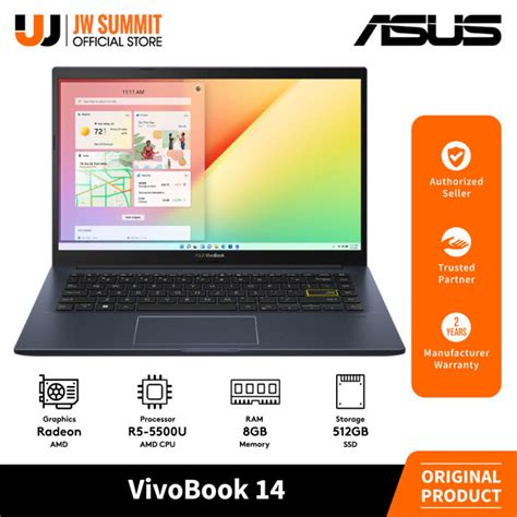 Asus Vivobook 14 M413ua Eb436w 14 R5 5500u 8gb 512gb Ssd Amd Radeon