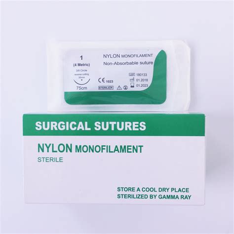 China Medical Disposable Non Abosrbable Surgical Suture Nylon With