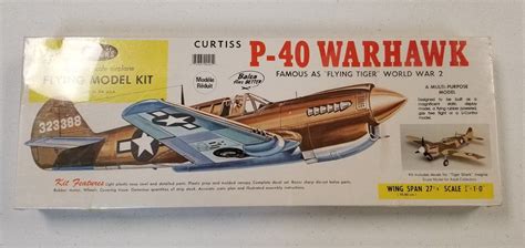 Guillows Curtiss P 40 Warhawk Flying Model Kit Model Kit Kit Model