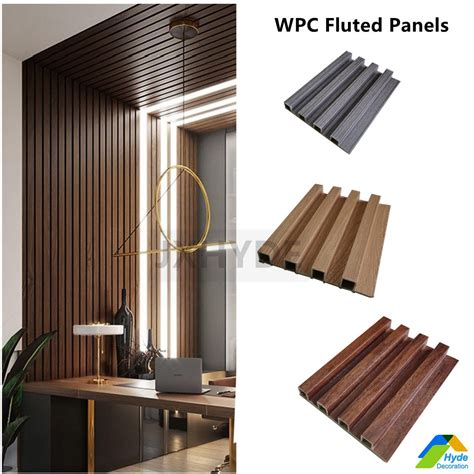 Wood Polymer Composite Louvre Wall Panel Wpc Fluted Wall Panels China