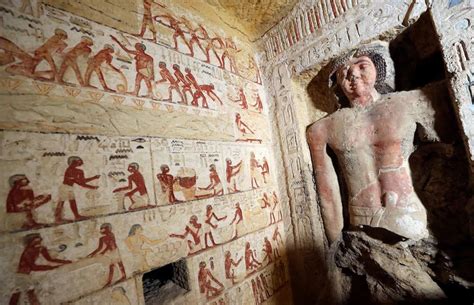 colorful 4 000 year old tomb discovered by archaeologists in saqqara of egypt earth wonders