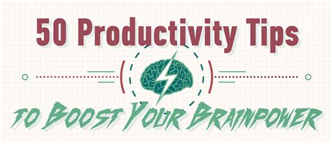 Infographic 50 Productivity Tips To Help You Work Better Technology
