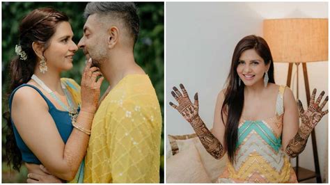 Dalljiet Kaur Nikhil Patel Marriage Daljeet Special Mehendi Design Fiance Daughters Pre Wedding