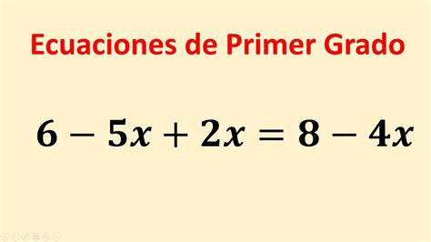 Ecuaciones Sencillas Ejemplo 04 First Grade Simple Equations