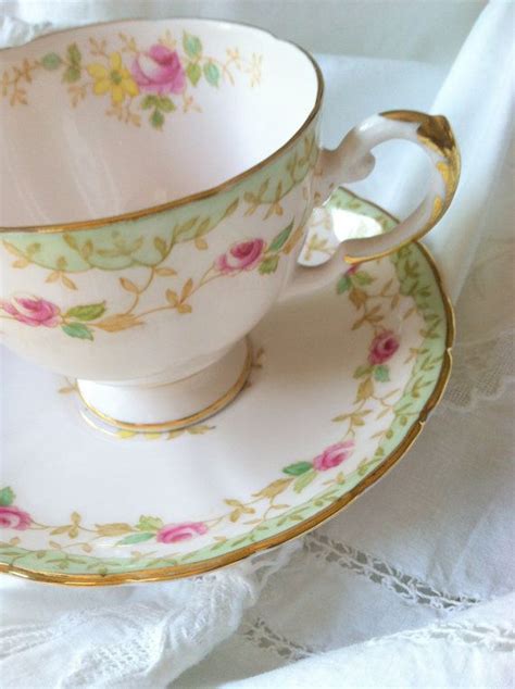 Vintage Bone Chinatuscan Soft Blush Tea Cup And Saucer Etsy Tea