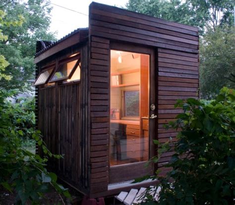 A backyard office is great because it's quiet and private which is what was most important for the the structure has a 12 square meter footprint and was clad in charred cedar. Build Backyard Office Studio Shed DIY Project | The Homestead Survival