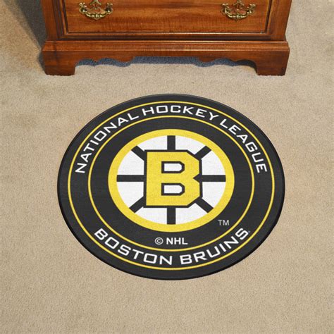 Fanmats Boston Bruins Puck Mat Retro Collection