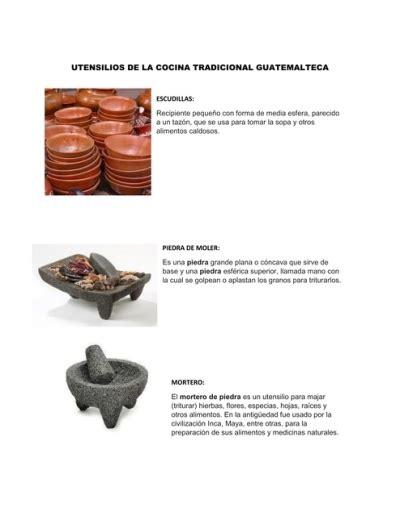 Utensilios De La Cocina Tradicional Guatemalteca