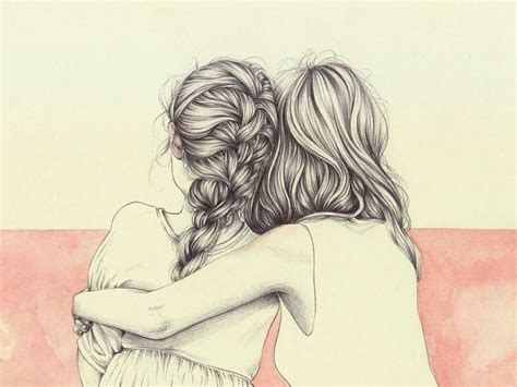 Pin By Maddy Obuya On Artsy Fartsy Best Friend Drawings Drawings Of Friends Sisters Drawing