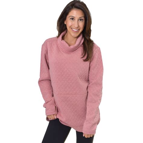 Rbx Womens Quilted Cowl Neck Tunic Fleece