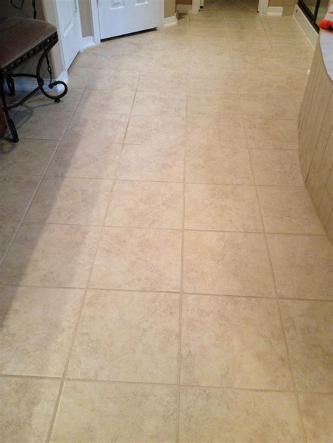 Carpet if you're in need of flooring that's soft and mutes the noise of foot. Cleaning grout in bathroom (after picture) used a product from Lowes called Zep grout cleaner ...