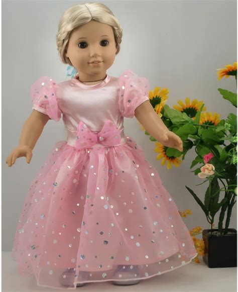American Girl Doll Clothes Pink Bridesmaid Dress To Fit 18 American