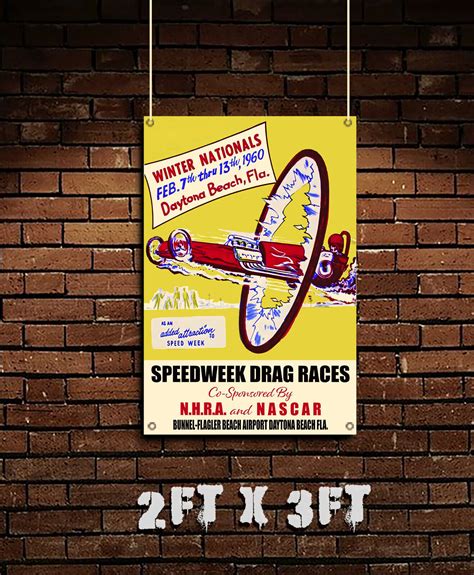 1960 2x3 Drag Racing Hemi Garage Banner Hot Rod Dodge Mopar Nhra