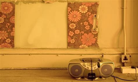 Ghetto Blaster And Sixties Seventies Floral Print Wallpa Flickr