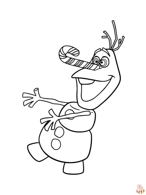 Christmas Coloring Pages Disney Olaf