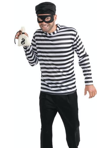 Burglar Bank Robber Thief Housebreaker Criminal Convicted Adult Mens Costume Os Costume King