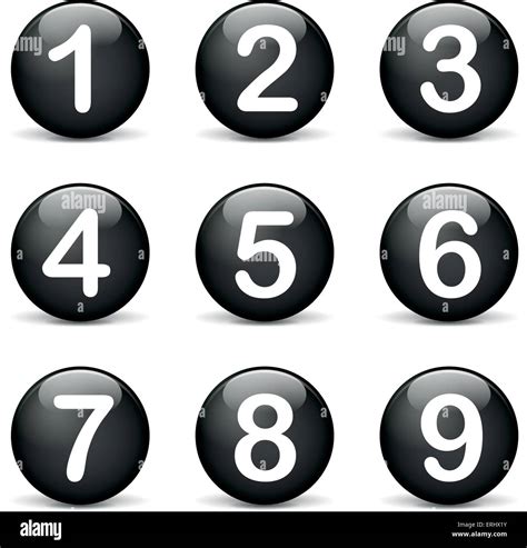 Numbers On Glass Stock Vector Images Alamy