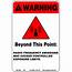 RED RF WARNING SIGN  SMALL ALUMINUM Primus Electronics