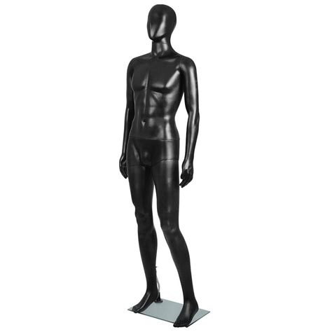 186cm Tall Full Body Male Mannequin Black