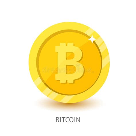 Bitcoin Icon Modern Flat Design Illustration Stock Vector