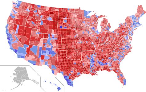2016 US Presidential Election Map By County & Vote Share - Brilliant Maps