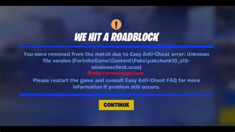 You Were Removed From The Match Due To Easy Anti Cheat Error Unknown