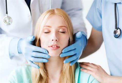 Plastic Surgeon Or Doctor With Patient Stock Photo Image Of Aesthetic