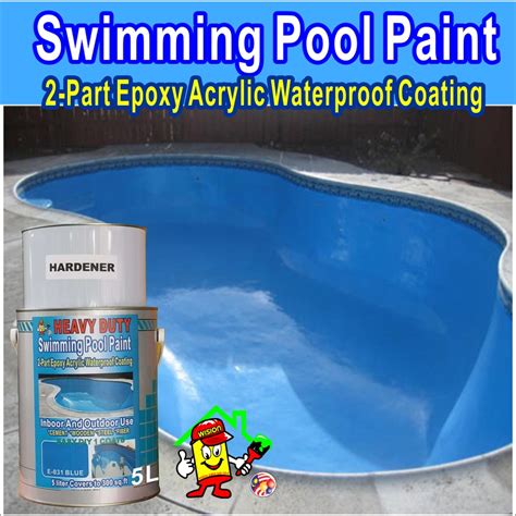 1l Swimming Pool Paint Part Epoxy Acrylic Waterproof Coating Paint