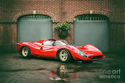 1966 Ferrari 330 P4 And Garage Photograph By Retrographs Pixels