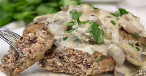 Keto Mushroom Gravy Beef Burger Patties Ketovale
