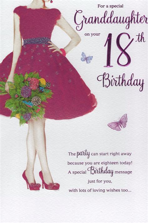 Granddaughter 18th Birthday Card Just To Say