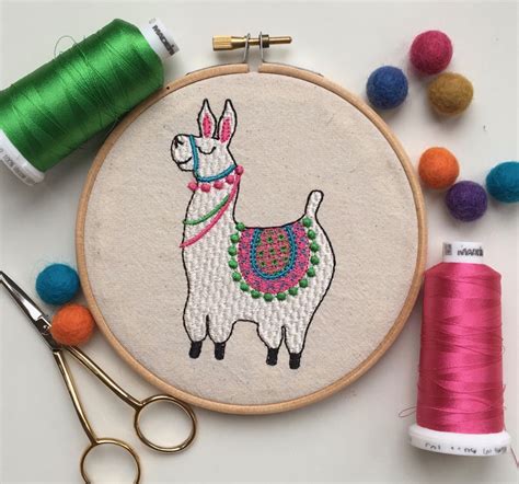 Jose the Llama machine embroidery design multi size 4×4 3×5 5×7 ...
