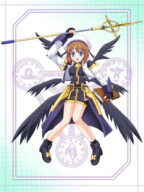 Yagami Hayate Schwertkreuz And Tome Of The Night Sky Lyrical Nanoha And 1 More Drawn By