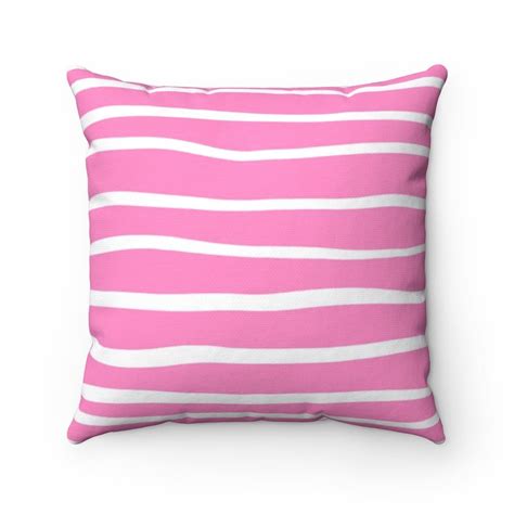 Outdoor Throw Pillow Pink And White Outdoor Pillow Pink Stripe