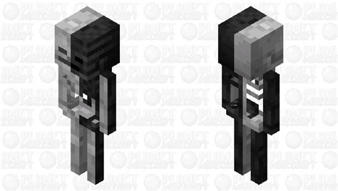 Half Wither Skeleton Minecraft Mob Skin