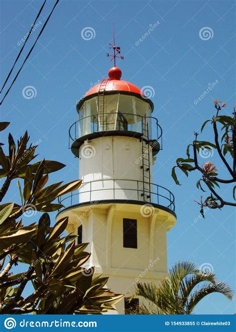 Diamond Head Lighthouse On The Island Of Oahu Hawaii