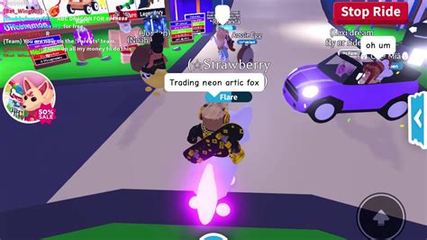 What People Trade For Neon Artic Foxroblox Adopt Me Youtube
