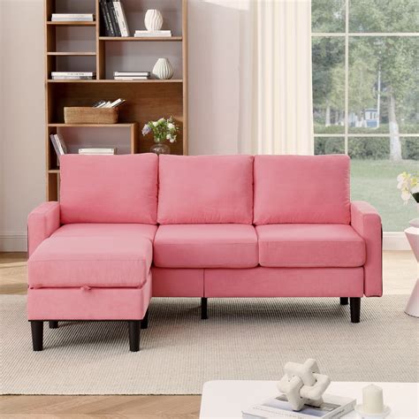 Convertible Sectional Sofa Couch 748 Small Sectional Sofa 3 Seat