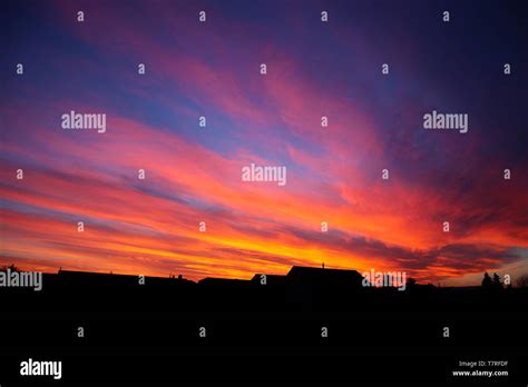 Beautiful Sunset Contrast Stock Photo Alamy